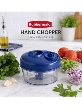 Rubbermaid Hand Chopper Manual Food Chopper Vegetable Onion Garlic Chopper New